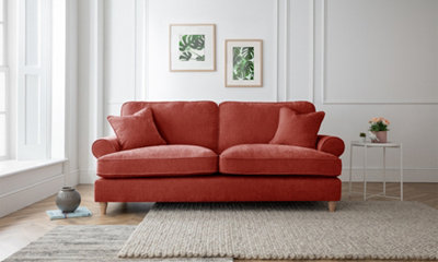 Sofas Express Mumbles Apricot Red Scroll Manhattan 3 Seater Sofa | DIY ...