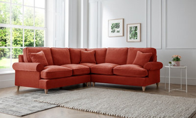 Sofas Express Mumbles Apricot Red Scroll Manhattan Sofa 2-Corner