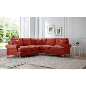 Sofas Express Mumbles Apricot Red Scroll Manhattan Sofa 2-Corner