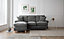 Sofas Express Mumbles Charcoal Grey Left Hand Chaise Scroll Manhattan Sofa