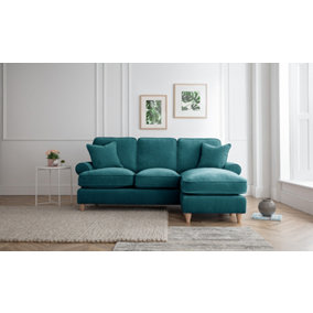 Sofas Express Mumbles Emerald Green Right Hand Chaise Scroll Manhattan Sofa