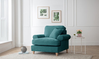 Sofas Express Mumbles Emerald Green Scroll Manhattan Arm Chair