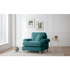 Sofas Express Mumbles Emerald Green Scroll Manhattan Arm Chair