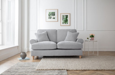 Sofas Express Mumbles Ice White Scroll Manhattan 2 Seater Sofa