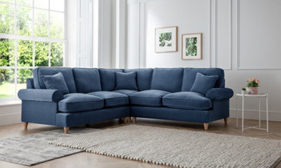 Deep navy deals sofa