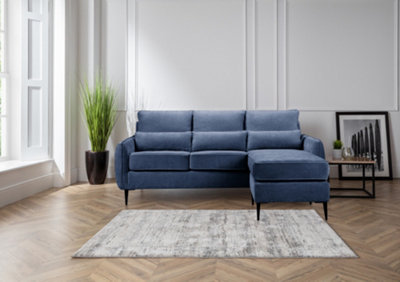 Sofas Express Rhonda Navy Blue Chaise Pillow Style Manhattan Sofa DIY