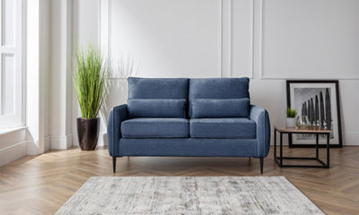 Sofas Express Rhonda Navy Blue Pillow Style Manhattan 2 Seater Sofa