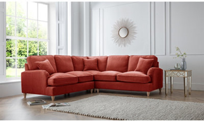 Red on sale corner sofa