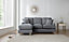 Sofas Express Tenby Charcoal Grey Left Hand Chaise Tailored Pleat Manhattan Sofa