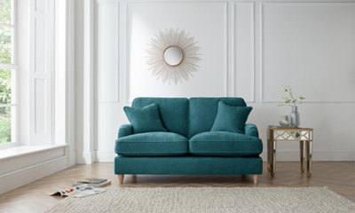 Sofas Express Tenby Emerald Green Tailored Pleat Manhattan 2 Seater Sofa