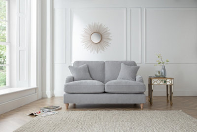 Sofas Express Tenby Ice White Tailored Pleat Manhattan 2 Seater Sofa