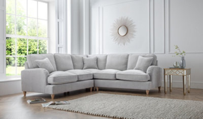 Sofas Express Tenby Ice White Tailored Pleat Manhattan Sofa 2-Corner