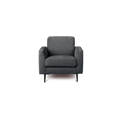 Sofas Express Vista Charcoal Grey Piped Edge Manhattan Arm Chair