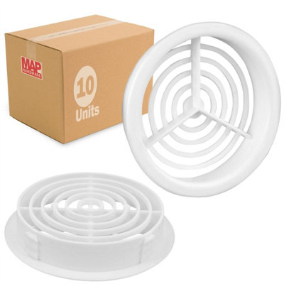Soffit Round Air Vent Cover, 10 PCS, Openings 70mm, Disc Loft Roof Ventilation