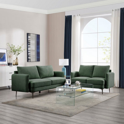 Sofia 2+3 Seater Fabric Sofa Set Green