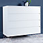 Sofia 4 Drawer Chest White With Pink Copper Feet