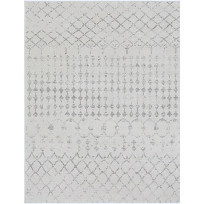 SOFIA Berber Geometric High Pile Cream Area Rug 120 x 170 cm