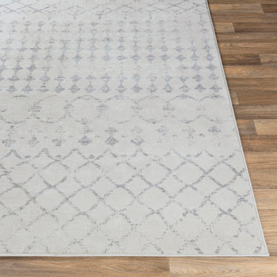 SOFIA Berber Geometric High Pile Cream Area Rug 120 x 170 cm
