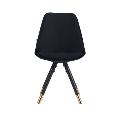 Sofia Dorchester LUX Dining Set, a Table and Chairs Set of 4, Black/Black