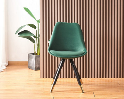 Sofia Dorchester LUX Dining Set, a Table and Chairs Set of 4, Black/Green