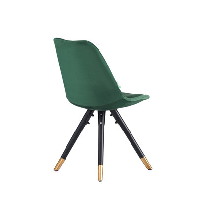Sofia Dorchester LUX Dining Set, a Table and Chairs Set of 4, Black/Green