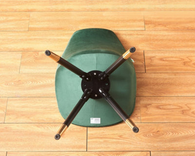 Sofia Dorchester LUX Dining Set, a Table and Chairs Set of 4, Black/Green