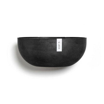 Sofia Smooth Finish Wall Plant Pot Black