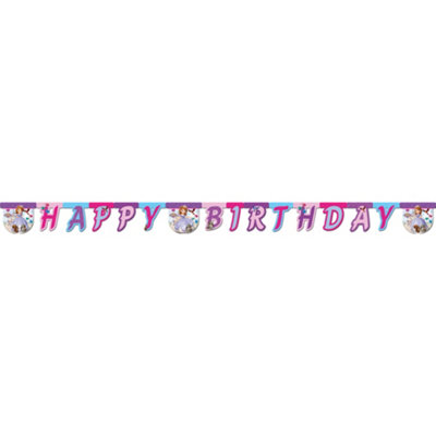 Sofia The First Mystic Isles Happy Birthday Garland Multicoloured (One Size)