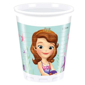 Sofia The First Plastic Disposable Cup (Pack of 8) Multicoloured (One Size)