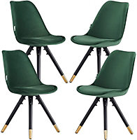 Sofia Velvet Dining Chair Set of 4, Green