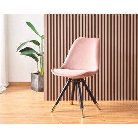 Sofia Velvet Dining Chair Single, Pink