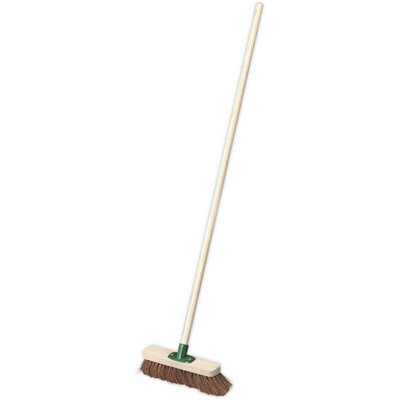 Soft Bristle Broom Stick - 300mm Brush Head - Soft Indoor & Outdoor Bristles