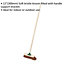 Soft Bristle Broom Stick - 300mm Brush Head - Soft Indoor & Outdoor Bristles
