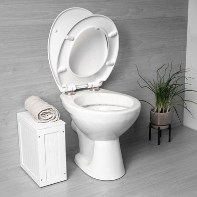 Soft Close Anti Bacterial Toilet Seat With Easy Release DIY at B Q