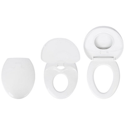 Soft Close Family Toilet Seats - White - 2pc - 6