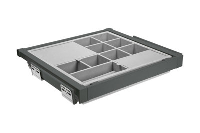 Soft close jewellery organiser Elite - practical - 900 mm - graphite