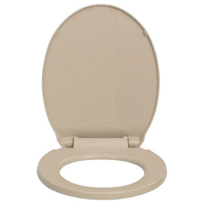 Soft-Close Toilet Seat Beige Oval - 4