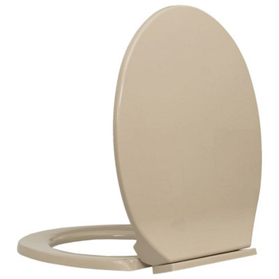 Soft-Close Toilet Seat Beige Oval - 1
