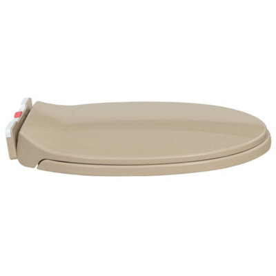 Soft-Close Toilet Seat Quick Release Beige Oval - 5