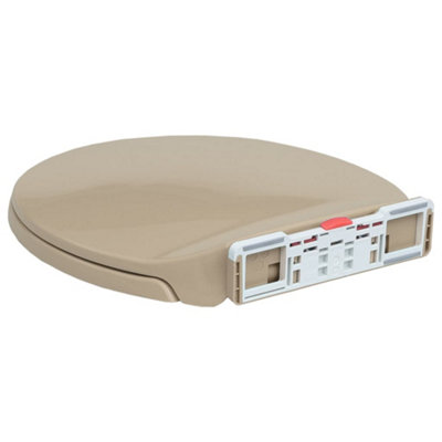 Soft-Close Toilet Seat Quick Release Beige Oval - 6