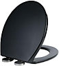 Soft Close Toilet Seat with Quick Release for Easy Clean - Black