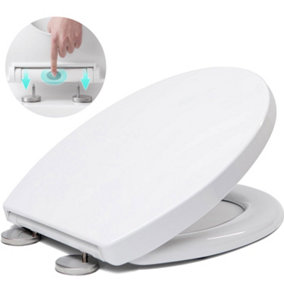 Soft Close Toilet Seat with Quick Release for Easy Clean