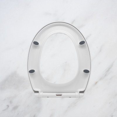 Soft Close White  Plastic Toilet Seat - 6