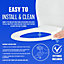 Soft Close White Toilet Seat - Luxury Bathroom Slow Seats Wc Heavy Duty D Shaped Easy to Install Fittings Included Home