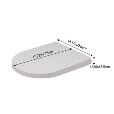 ECOSPA D Shape Toilet Seat With Soft Close Function And Top & Botto - View #7