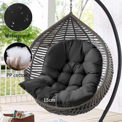 Soft Comfortable Black Seat Pad Cushion for Garden Egg Chair Swing