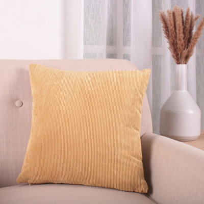 Soft Corduroy Plain Dyed Filled Cushion