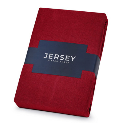 Soft Cotton Jersey Fitted Sheets King Size Extra Deep 30cm Bed Sheets Hotel Quality Anti Allergic Washable Luxury Fitted Bedsheet