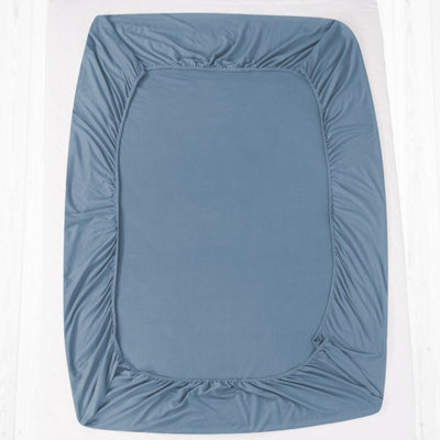 Soft Cotton Jersey Fitted Sheets King Size Extra Deep 30cm Bed Sheets Hotel Quality Anti Allergic Washable Luxury Fitted Bedsheet