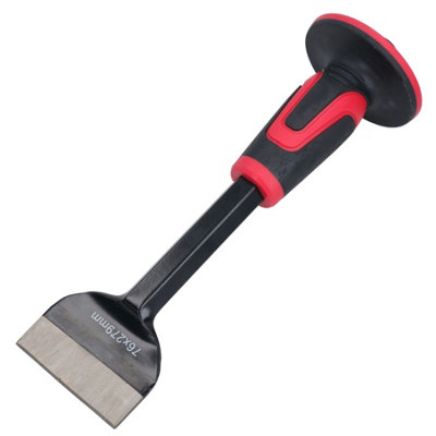 Soft Grip Guarded Electricians Bolster Chisel 279mm x 76mm for Masonry